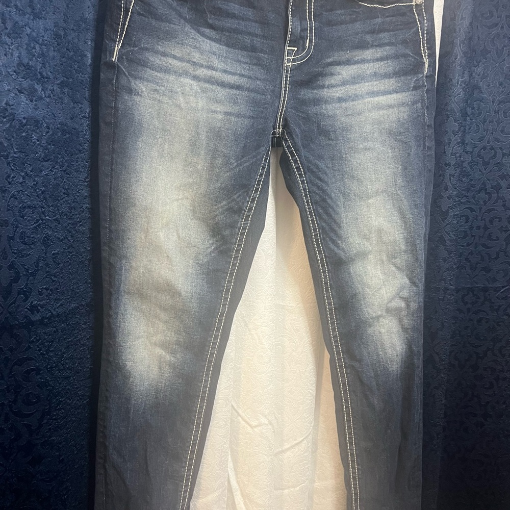 Miss Me Dark Blue Straight Leg Jeans